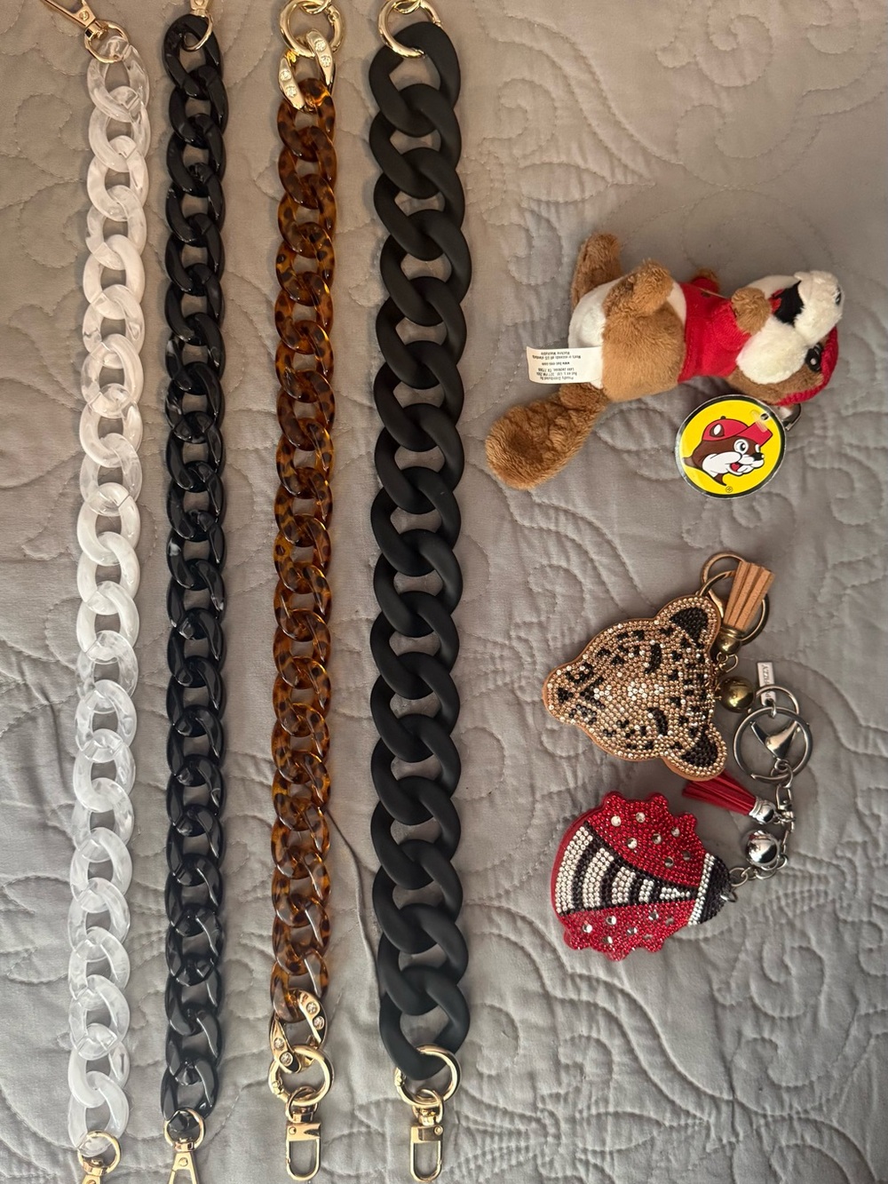 Chunky Black Chain Crossbody Strap - Versatile Bag Replacement
